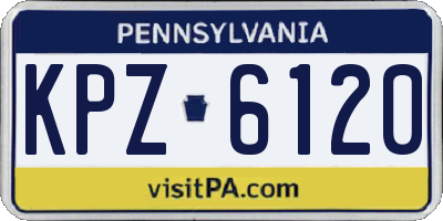 PA license plate KPZ6120