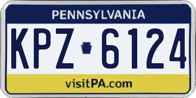 PA license plate KPZ6124