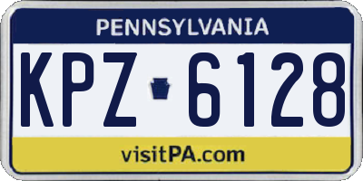 PA license plate KPZ6128