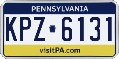PA license plate KPZ6131