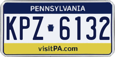 PA license plate KPZ6132
