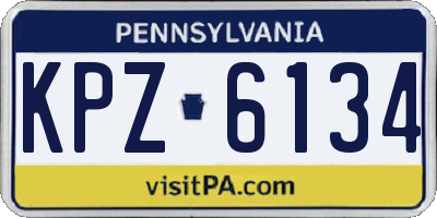 PA license plate KPZ6134