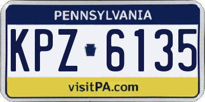 PA license plate KPZ6135