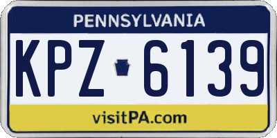 PA license plate KPZ6139
