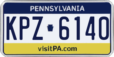 PA license plate KPZ6140