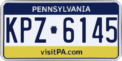 PA license plate KPZ6145