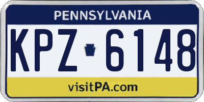 PA license plate KPZ6148