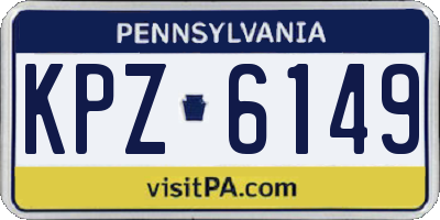 PA license plate KPZ6149