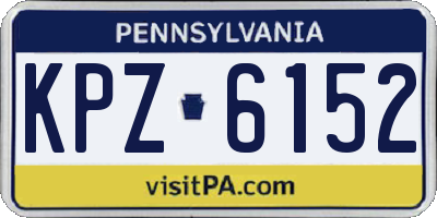 PA license plate KPZ6152