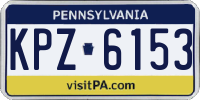PA license plate KPZ6153