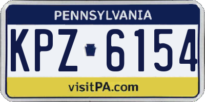 PA license plate KPZ6154