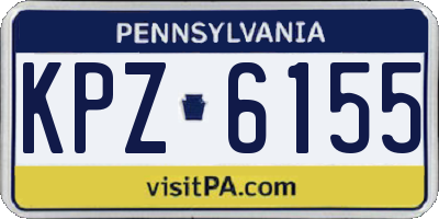 PA license plate KPZ6155