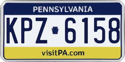 PA license plate KPZ6158