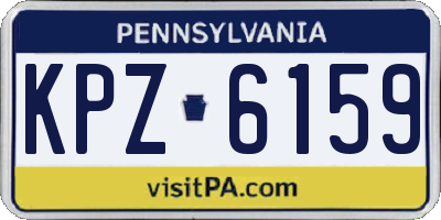 PA license plate KPZ6159