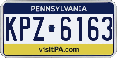 PA license plate KPZ6163