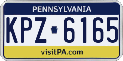 PA license plate KPZ6165