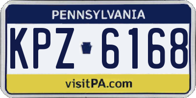 PA license plate KPZ6168