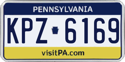 PA license plate KPZ6169