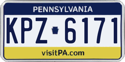PA license plate KPZ6171