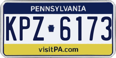 PA license plate KPZ6173