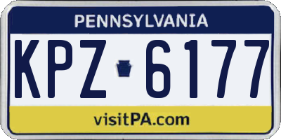 PA license plate KPZ6177