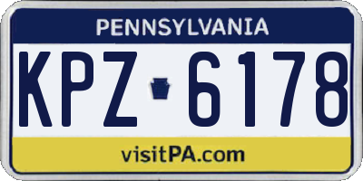 PA license plate KPZ6178