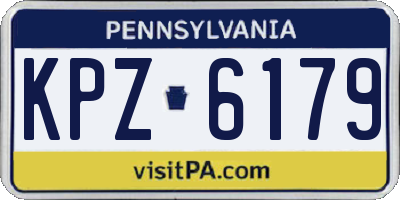 PA license plate KPZ6179