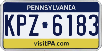 PA license plate KPZ6183