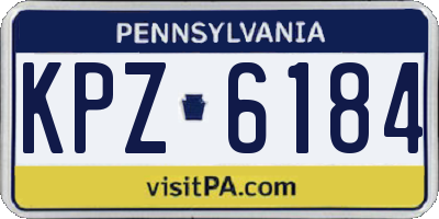PA license plate KPZ6184