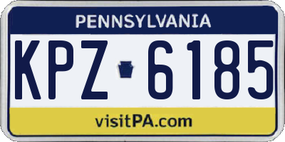 PA license plate KPZ6185