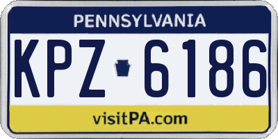 PA license plate KPZ6186