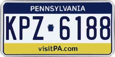PA license plate KPZ6188
