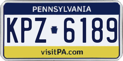PA license plate KPZ6189