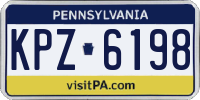 PA license plate KPZ6198