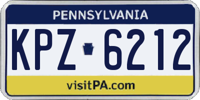 PA license plate KPZ6212