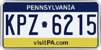 PA license plate KPZ6215