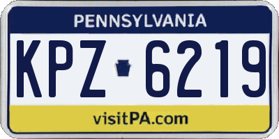PA license plate KPZ6219