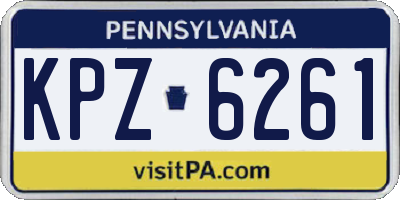 PA license plate KPZ6261