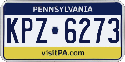 PA license plate KPZ6273