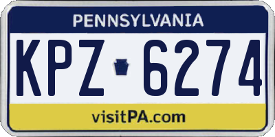 PA license plate KPZ6274