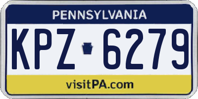 PA license plate KPZ6279