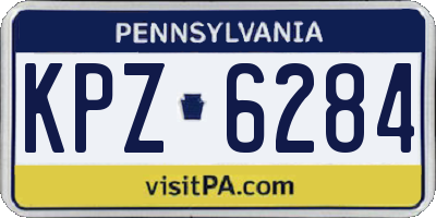 PA license plate KPZ6284