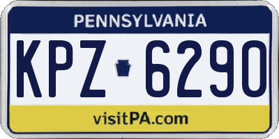 PA license plate KPZ6290