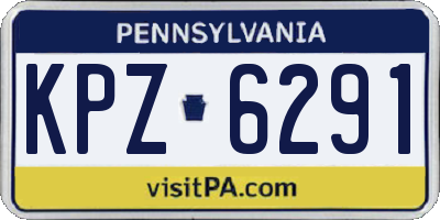 PA license plate KPZ6291