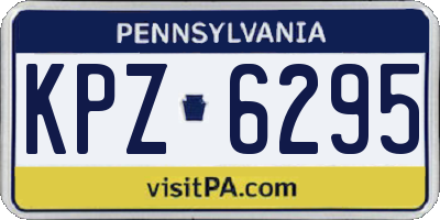 PA license plate KPZ6295