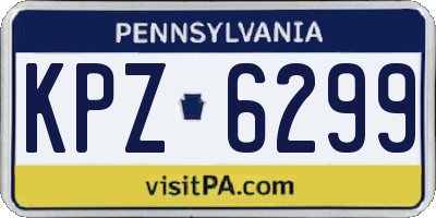 PA license plate KPZ6299