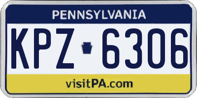 PA license plate KPZ6306