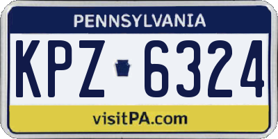 PA license plate KPZ6324