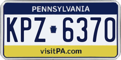 PA license plate KPZ6370
