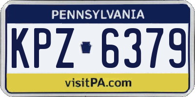 PA license plate KPZ6379